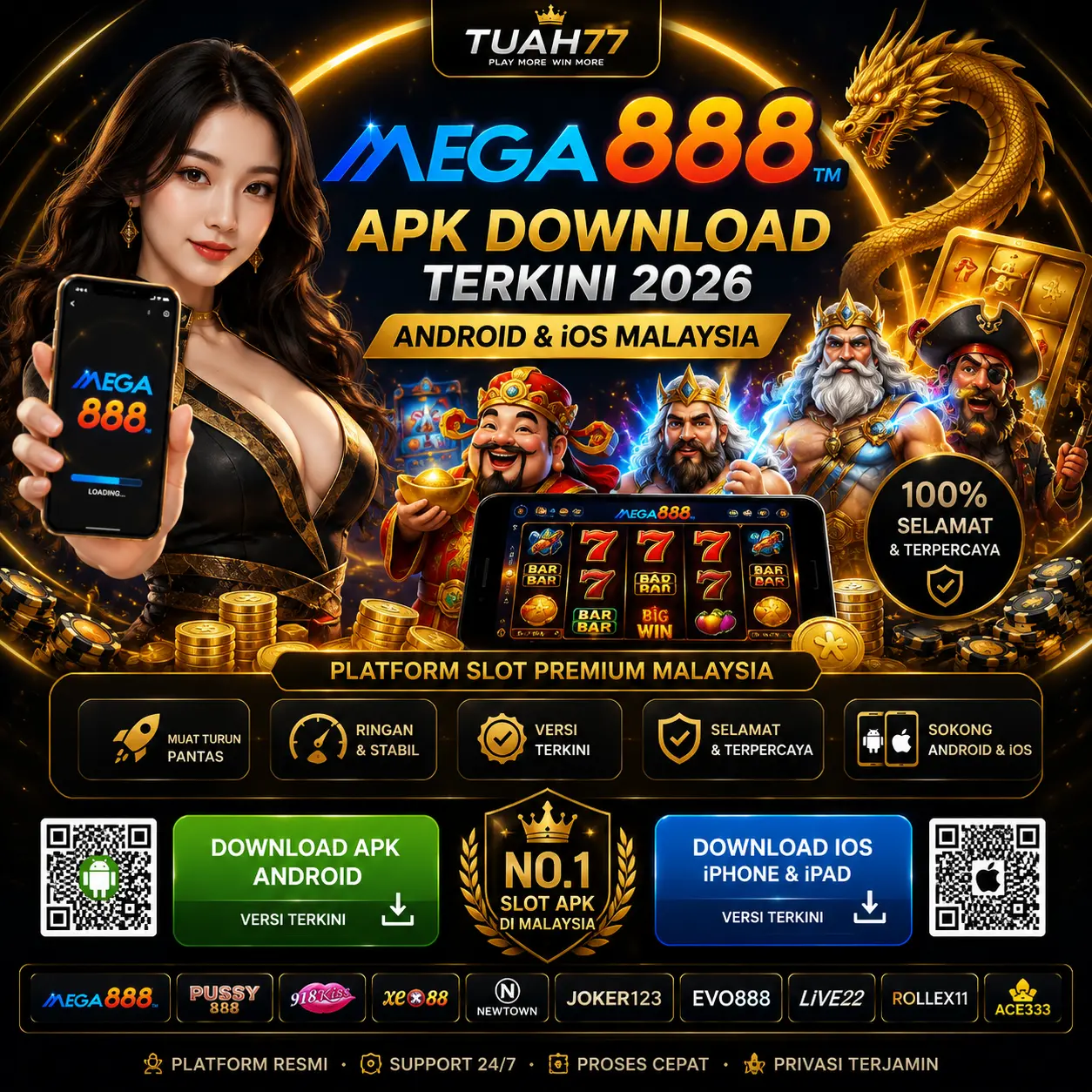 Mega888 APK Download Android dan iOS Malaysia